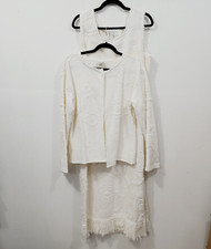 Memory Lane Deborah Blanket Jacket Dress Set Terry Lagenlook Ivory Size L Towel & Dressing Gown Set price