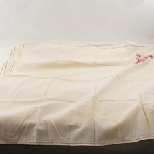 Set of 3 Vintage Red Embroidered Girl in Gown Off-White Tea Towels FLAWED Towel & Dressing Gown Set price