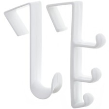 2Pc OVER THE DOOR HOOK SET Strong Clothes Dressing Gown Peg Coat Towel Hangers Towel & Dressing Gown Set price