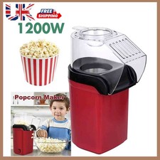 Popcorn Maker Hot Air Popcorn Popper Electric Machine Fat 1200W UK Plug Popcorn Machines price