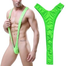 Mens Sexy V-shaped Mankini Panties Thong Suspender One-piece Bodysuit Swimwear Men's Bodysuit price