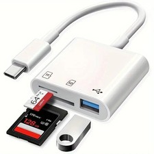 USB C To SD Card Reader, Micro SD to Type C OTG  Adapter 3-in-1 For SDHC SDXC TF Card Readers price