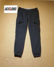 Jack & Jones Men's Black Capri Cargo Trousers Size W28 L32 Joggers Pants Men's Capri Trousers price