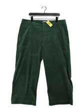 Emily And Fin Men's Trousers W 42 in Green Cotton with Elastane Wide-Leg Capri Men's Capri Trousers price
