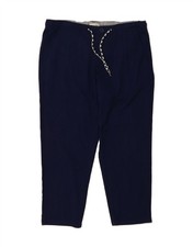 JACK & JONES Mens Straight Capri Trousers W34 L24  Navy Blue Polyester DI41 Men's Capri Trousers price