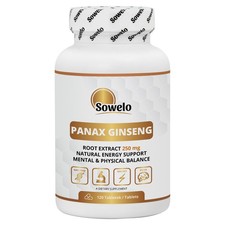 Panax Ginseng 20% – Korean – Vegan Tablets – Energy, Focus, Performance – Sowelo Health & Fitness Software price