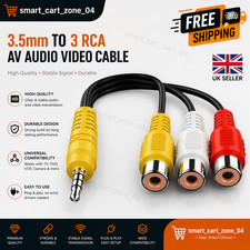 3.5mm AUX Male to 3RCA Female Cable Composite Stereo Audio AV Adapter Cord UK Composite Cable price