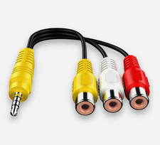 3.5mm AUX Male to 3RCA Female Cable Composite Stereo Audio AV Adapter Cord UK Composite Cable price