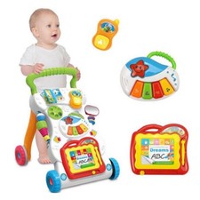 2in1 Baby Walker First Steps Activity Bouncer Musical Toys Car Along Ride On  Go Baby Walker price
