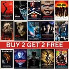 RETRO HORROR MOVIE POSTERS CLASSIC GREATEST CINEMA ROOM PRINTS WALL ART A4 A3 Poster price