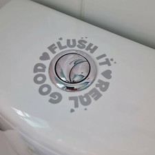 Flush it Real Good Toilet Self-Adhesive Vinyl Sticker Funny Home Loo Decal Toilet Sticker price