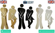 3D Mirror WC Toilet Sign Sticker Funny Door Entrance Men Women Bathroom UK S1011 Toilet Sticker price