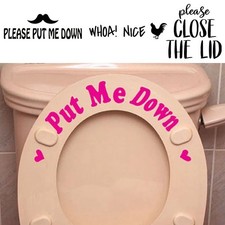 Funny Toilet Seat Sticker Bathroom Decal Put Lid Down Reminder Vinyl Waterproof Toilet Sticker price