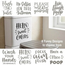 Funny Toilet Stickers Bathroom Quotes Vinyl Decal Wall Door Toilet Seat Sticker Toilet Sticker price