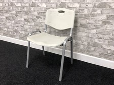 New off white Moulded Plastic Stacking Office Canteen Cafe Meeting Chair Cafe & Canteen Chair price