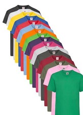 Fruit of the Loom Plain Cotton Kids Childrens Childs Boys Girls Tee T-Shirt Girls' Shirt price