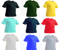 Kids Premium Plain T Shirt Age 2 - 13 100% Cotton Boys Girls Childrens School PE Girls' Shirt price