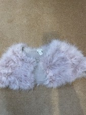 Monsoon Girls Bolero Age 10-13 Dusty Pink Feather Ideal For Wedding, Bridesmaid Girls' Bolero price