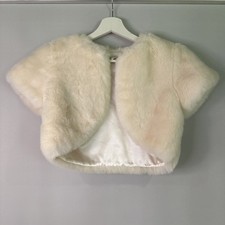 Monsoon Girls Ivory Faux Fur Cropped Bolero Jacket 11-12 Years Partywear Girls' Bolero price
