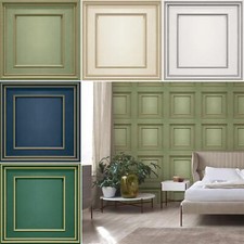 Belgravia Forbidden Fruit Wood Panel Wallpaper Metallic 3D - Various Colours Wallpaper price