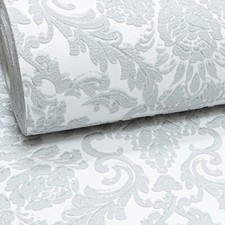 Silver Glitter White Damask Textured Heavy Duty Vinyl Feature 3D Wallpaper Wallpaper price