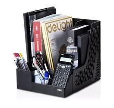 Magazine Rack Sections Pencil Holder Storage Baskets Desktop Home Office School Office Magazine Rack price