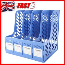 Desktop Magazine Holder Office File Shelf Desk Rack Plastic Table Organiser UK Office Magazine Rack price