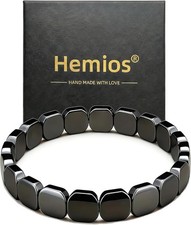Hemios Hematite Bracelet for Men, Natural Hematite Jewelry, High-Polished Natural Stone Bracelets price
