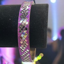 Vintage Purple Mirrored Bangle Bracelet! Men's Fantasy Wear price