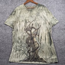The Mountain Evolution Dragon Graphic T-Shirt Mens 2XL Green Tie Dye Fantasy Y2K Men's Fantasy Wear price