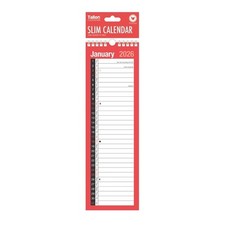 2026 Slim Month To View Spiral Bound  32cm Narrow Wall Planner Calendar Calendar price