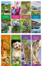 tallon slim long calendar 2026 spiral top planner cats kittens flowers garden Calendar price