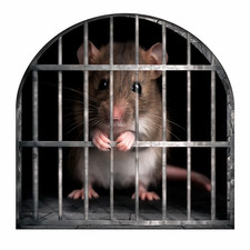 MOUSE IN JAIL Funny Wall Sticker Skirting Board Door Window Cute Home Art Decor Baby Room Wall Decor price