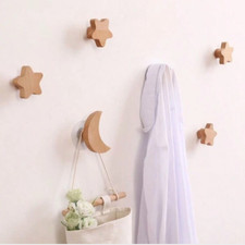 BABY NURSERY Wall Hook - Hanging Storage Kid Room Decor Star Moon Cloud Wood Peg Baby Room Wall Decor price