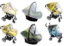 UNIVERSAL BABY RAIN COVER MOSQUITO NET PUSHCHAIR PRAM STOLLER CAR SEAT BUGGIE Pushchair-Pram Rain Cover price