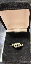 Genuine 9ct Gold Sapphire Diamond Eternity Ring Fits Size T Sapphire Ring price