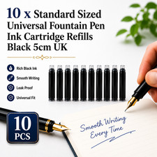 23 x Universal Blue Fountain Pen Ink Cartridges – Standard Size Refill Pack Pen Cartridge & Ink price