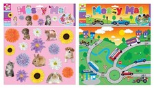2 Kid's Messy Mats 105 x 85cm Waterproof Wipe Clean Painting Drawing Table Cover Drawing Table price