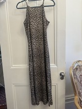 Vintage Leopard Print Maxi Slip Dress Animal Print Cami Dress Approx. UK 10/M Slip Dress price