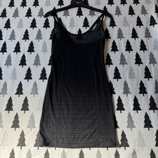 Women’s F&F Black Sheer Mesh Chemise Slip Dress Bodycon Nightdress UK 12 #3 Slip Dress price
