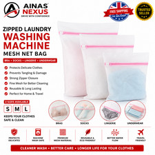 3x Zipped Laundry Washing Machine Mesh Net Bra Socks Lingerie Underwear Wash Bag Baby Laundry Bag price