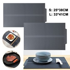 Silicone Sink Draining Board Mat Dish Glassware Kitchen Drainer Drying Rack UK Dishes price