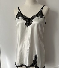 Be Wicked Satin Slip Nightie – Ivory with Black Lace, Plus Size 1X/2X Petticoat price