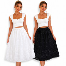 Ladies Poly Cotton Waist Half Slip Underskirt Embroidered Petticoat Size 10-26 Petticoat price