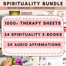 1000 therapy sheets 24 spiritual ebooks 3 audio affirmations spiritual package Religious Software price