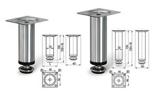 Adjustable Plinth Leg For Kitchen Cabinet/Furniture/Sofa Chrome 100mm / 150mm Kitchen Cabinet / Furniture price