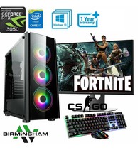 GAMING PC BUNDLE 27 INCH CORE i7 16GB RAM SSD+1TB HDD 8GB GRAPHICS CARD Gaming PC price