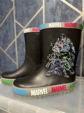 KIDS BLACK MARVEL AVENGERS RUBBER WELLIES WELLINGTON BOOTS Boys' Boots price