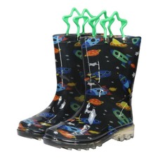 A2Z 4 Kids Boys Girls Wellington Boots Space Rocket Wellies PVC Waterproof Shoes Boys' Boots price