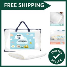 Safe Nights Breathable Cot Bed Pillow - Toddler Baby Pillow with Mesh Sides f... Baby Safe Sleep Pillow price